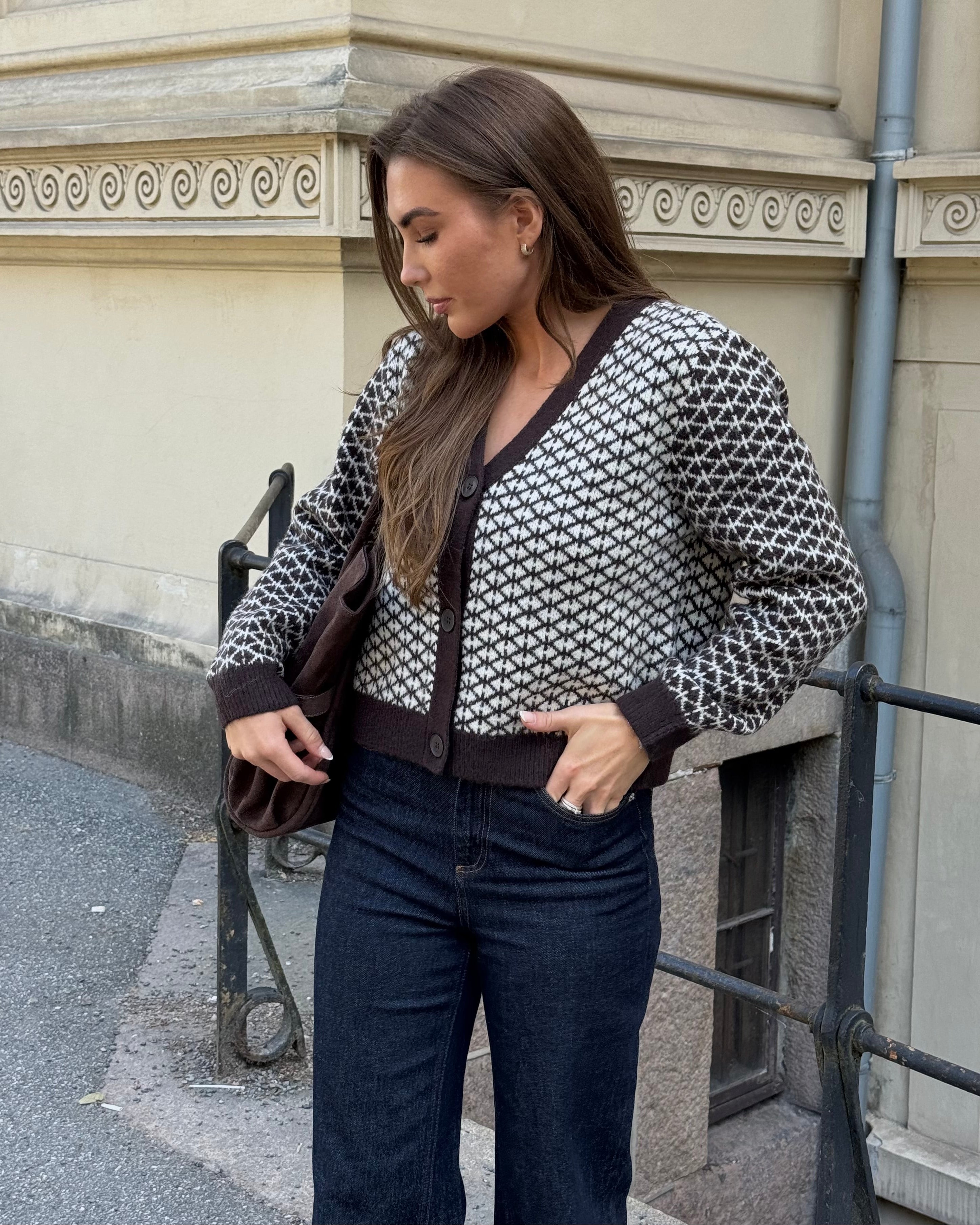 VMLOVE Knitted Cardigan - Chocolate Torte